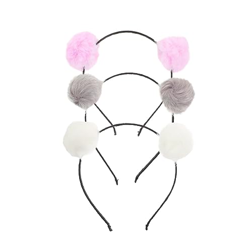 LOORGVEL 3 Stück Haarschmuck Flauschige Bommel Haarbänder Kreativer Kopfschmuck Weiß Rosa Hellgrau Weich und Robust für Mädchen Party Kostüm Zubehör LOORGVEL 3 Stück Haarschmuck Flauschige Bommel Haarbänder Kreativer Kopfschmuck Weiß Rosa Hellgrau Weich und Robust für Mädchen Party Kostüm Zubehör von LOORGVEL