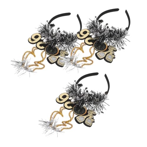 LOORGVEL 3 Stück Kopfbedeckung für die Neujahrsparty neue Stirnbänder Kopfbedeckung für die Silvesterparty Neujahrs-Haarreifen dekorativ Neujahrs -Haarzubehör Maozhai -Stoff Schwarz LOORGVEL 3 Stück Kopfbedeckung für die Neujahrsparty neue Stirnbänder Kopfbedeckung für die Silvesterparty Neujahrs-Haarreifen dekorativ Neujahrs -Haarzubehör Maozhai -Stoff Schwarz von LOORGVEL