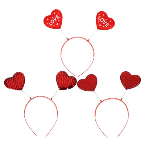 LOORGVEL 3 Stück Teiliges Rotes Herz Haarband mit Pailletten Romantisches Valentinstags Accessoire für Erwachsene Langlebige Kopfbedeckung für Karneval Party und Festtagsdekoration LOORGVEL 3 Stück Teiliges Rotes Herz Haarband mit Pailletten Romantisches Valentinstags Accessoire für Erwachsene Langlebige Kopfbedeckung für Karneval Party und Festtagsdekoration von LOORGVEL