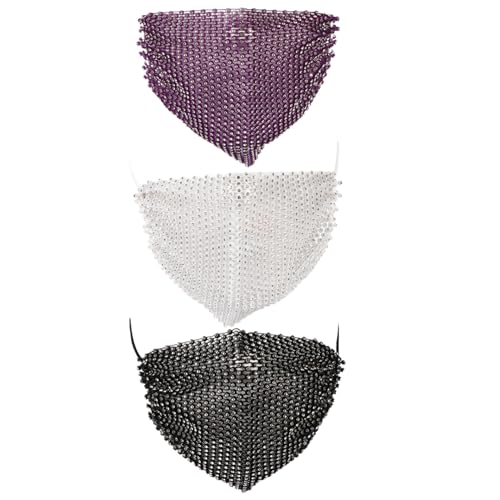 LOORGVEL 3 Stück Teiliges Strasssteine Party Masken mit Elastischem Ohrbügel Modisch und Einzigartig für Makeup Kostüm und Outdoor Feiern Wiederverwendbar und Angenehm zu Tragen LOORGVEL 3 Stück Teiliges Strasssteine Party Masken mit Elastischem Ohrbügel Modisch und Einzigartig für Makeup Kostüm und Outdoor Feiern Wiederverwendbar und Angenehm zu Tragen von LOORGVEL