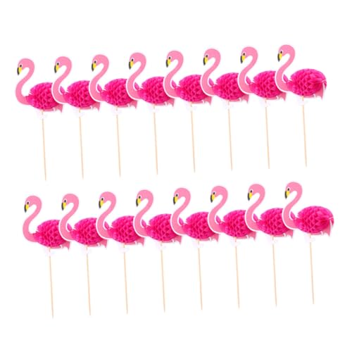LOORGVEL 30 Stück Teiliges Cake Picks Hawaii Party Dekoration mit Flamingo Motiv Wiederverwendbare Tortendeko für Kuchen Cupcakes Einfach Einzufügen für Geburtstags und Sommerfeste von LOORGVEL