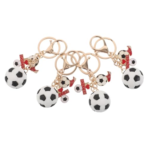 LOORGVEL 4 Stück Teiliges Fußball Schlüsselanhänger Metall Mini Fußball Schlüsselring Sportlicher Fanartikel als Party Mitgebsel für Jungen Geburtstagsfeier LOORGVEL 4 Stück Teiliges Fußball Schlüsselanhänger Metall Mini Fußball Schlüsselring Sportlicher Fanartikel als Party Mitgebsel für Jungen Geburtstagsfeier von LOORGVEL