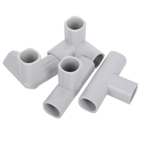 LOORGVEL 4 Stück Teiliges Zubehör T förmige und Dreieckige Verbinder aus Robustem Material für Stabile und Sichere Verbindung von Spielzäunen als Ersatzteile für Kinderlaufgitter von LOORGVEL