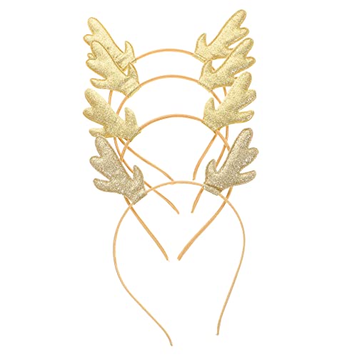 LOORGVEL 4 Stück Weihnachts Haarreifen mit Rentiergeweih Gold Festliches Haarband für Damen und Langlebiges Haarschmuck Accessoire für Party Weihnachten und Kostümierung LOORGVEL 4 Stück Weihnachts Haarreifen mit Rentiergeweih Gold Festliches Haarband für Damen und Langlebiges Haarschmuck Accessoire für Party Weihnachten und Kostümierung von LOORGVEL