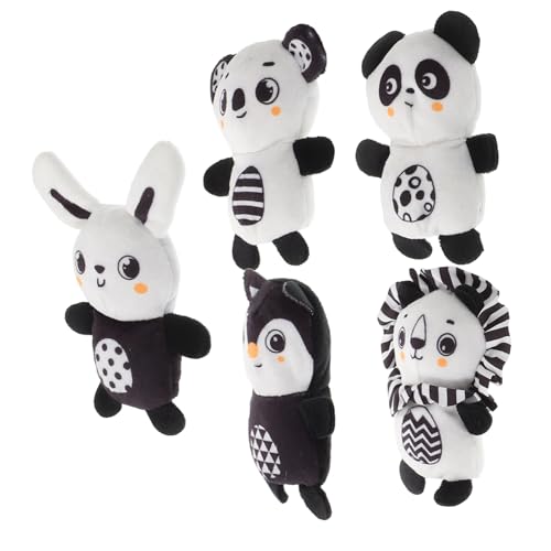 LOORGVEL 5 Stück Weiche Plüsch-Baby-fingerpuppen, Interaktives Und Pädagogisches Tier-fingerspielzeug Für Geschichtenzeit, Bad, Spielen Und Kinderparty-Unterhaltung von LOORGVEL