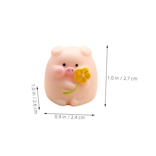 LOORGVEL 6 Stück Resin Mini Schwein Figuren Miniatur Tierstatuen Niedliche DIY Dekoration für Puppenhaus Micro Landschaft Auto Zubehör von LOORGVEL