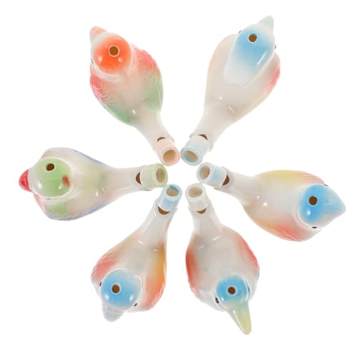 LOORGVEL 6stücke Keramische Vogelpfeife Wasserspielzeug Für Junge Mädchen Erwachsene Vogelrufer Musical Instrument Spielzeug Mit Klarem Vogelgeräusch Einfach Zu Tragen Und Aufzubewahren von LOORGVEL