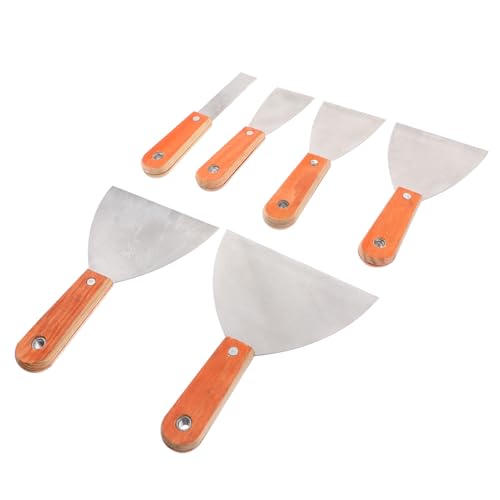 LOORGVEL 6Stücke Robustes Teiliges Kittschneider mit Holzgriff für Trockenbau und Hausdekoration Polierte für Glatte Oberflächen und Einfache Anwendung LOORGVEL 6Stücke Robustes Teiliges Kittschneider mit Holzgriff für Trockenbau und Hausdekoration Polierte für Glatte Oberflächen und Einfache Anwendung von LOORGVEL