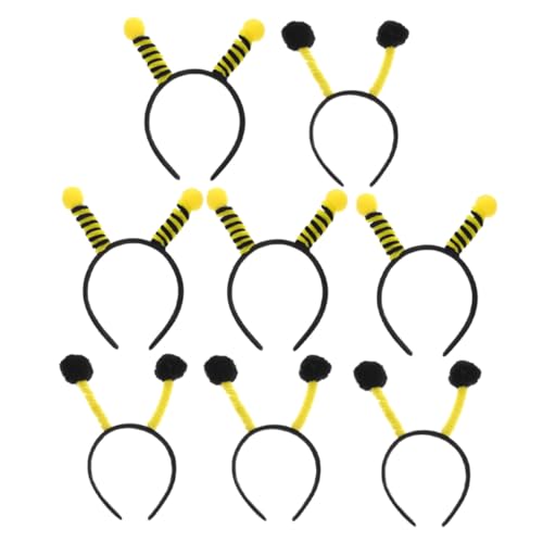 LOORGVEL 8 Stück Teiliges Bienen Antenne Haarband aus Leichtem Bequeme Party Haarreifen mit Bienenförmigen Fühlern Dekorativ und Robust für Fasching Halloween und Mädels Kostümspaß von LOORGVEL