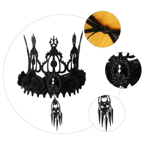 LOORGVEL Barock Krone Haarreif Halloween Kopfschmuck Damen Kostüm Party Accessoire für Cosplay Fotografie und Festtagsdekoration LOORGVEL Barock Krone Haarreif Halloween Kopfschmuck Damen Kostüm Party Accessoire für Cosplay Fotografie und Festtagsdekoration von LOORGVEL