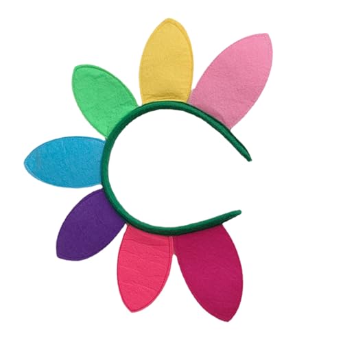 LOORGVEL Bunte Sonnenblumen Stirnband Damen Haarband Blumen Kostümzubehör für Halloween Party Festival Festliche Kopfbedeckung LOORGVEL Bunte Sonnenblumen Stirnband Damen Haarband Blumen Kostümzubehör für Halloween Party Festival Festliche Kopfbedeckung von LOORGVEL
