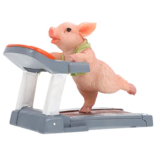 LOORGVEL Dekorative Mini Laufbandfigur Piggy Hochwertigem Harz Tierhandwerk für Moderne Heimdekoration und für Kindergeburtstage Glücksbringer LOORGVEL Dekorative Mini Laufbandfigur Piggy Hochwertigem Harz Tierhandwerk für Moderne Heimdekoration und für Kindergeburtstage Glücksbringer von LOORGVEL