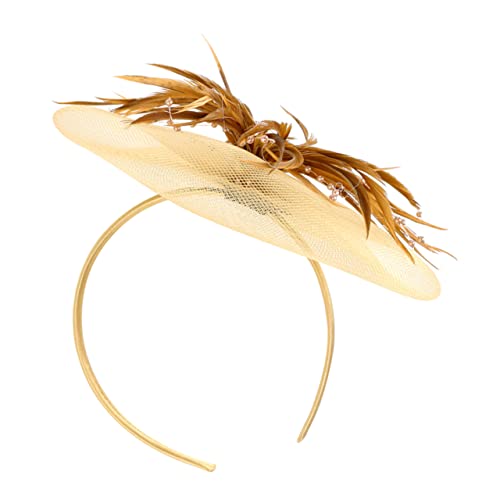 LOORGVEL Eleganter Federkopfschmuck für Damen 1 Stück Haarschmuck Clip Kreative Party Kopfbedeckung mit Schleife für Hochzeiten und Partys LOORGVEL Eleganter Federkopfschmuck für Damen 1 Stück Haarschmuck Clip Kreative Party Kopfbedeckung mit Schleife für Hochzeiten und Partys von LOORGVEL