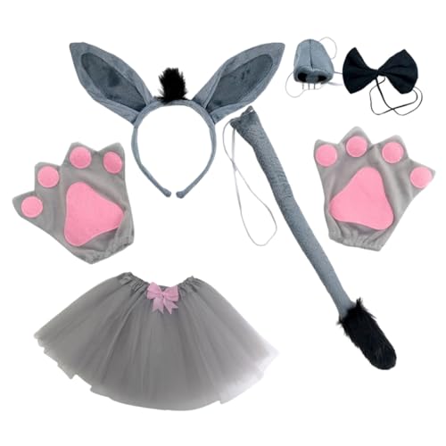 LOORGVEL Esel Kostüm Set mit Ohren Stirnband und Langlebige Stoff Requisiten für Karneval Halloween Cosplay Party Hautfreundlich und Vielseitig für Erwachsene LOORGVEL Esel Kostüm Set mit Ohren Stirnband und Langlebige Stoff Requisiten für Karneval Halloween Cosplay Party Hautfreundlich und Vielseitig für Erwachsene von LOORGVEL