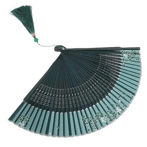 LOORGVEL Faltbarer Handfächer Chinesischer Vintage Fächer mit Blumenmuster Leichter Stabiler Faltfächer für Damen und Herren Dekorativer Handventilator und Tanz Accessoire von LOORGVEL