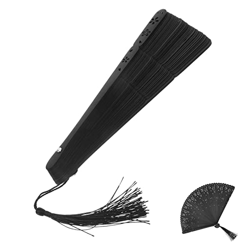 LOORGVEL Faltbarer Handfächer aus Stabilem Leichter Tragbarer Fächer mit Orientalischem Design Handlicher Faltfächer für Sommer Tanz und Fotografie Eleganter Chinesischer Bambusfächer von LOORGVEL