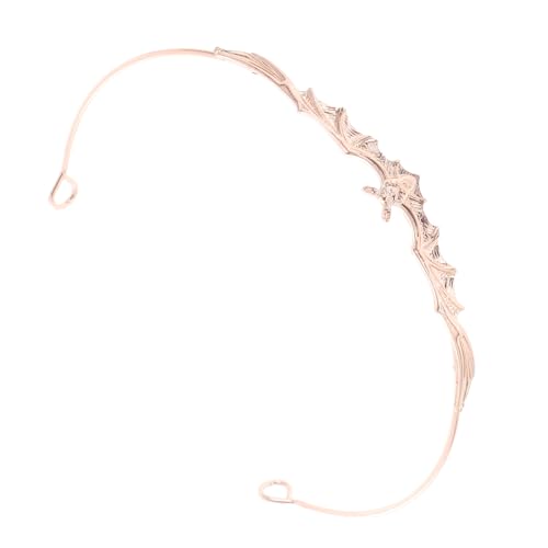 LOORGVEL Fledermaus Design Haarreif aus Metall Gothischer Halloween Kopfschmuck mit Rosegold Finish Langlebiges Cosplay Accessoire für Party und Festtagsstimmung von LOORGVEL