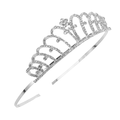 LOORGVEL Glitzernde Geburtstagskrone für Mädchen Haarband mit Strass Accessoire für Partys und Fotoshootings Langlebig und Festlich Perfektes für Kleine Prinzessinnen von LOORGVEL