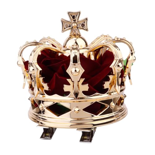 LOORGVEL Goldene Krone Haarclip Halloween Haarschmuck Cosplay Party Accessoire Damen Braut Kostüm LOORGVEL Goldene Krone Haarclip Halloween Haarschmuck Cosplay Party Accessoire Damen Braut Kostüm von LOORGVEL