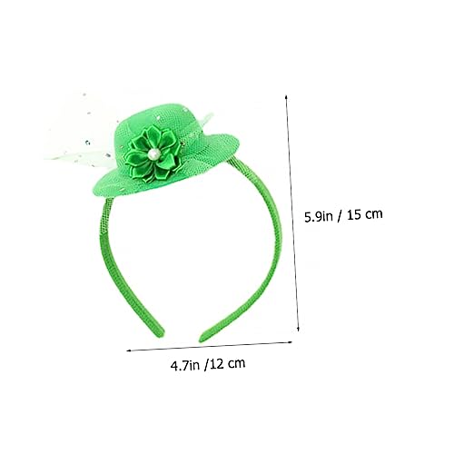 LOORGVEL Grüner Patrick's Day Haarreif mit Kleinem Hut Leichter Einzigartiger Haarschmuck für Karneval Festival und Party Accessoire für Patrick's Day Feier von LOORGVEL