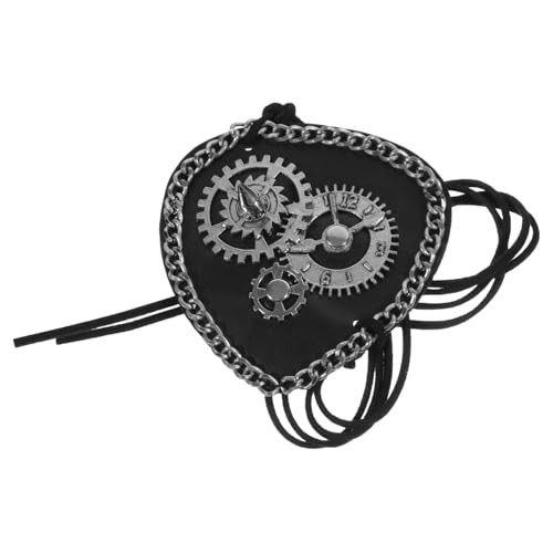 LOORGVEL Halloween Augenklappe Piratenstil Retro Punk Design Einäugige Cosplay Augenbinde Leicht Atmungsaktiv Karneval Maske für Erwachsene von LOORGVEL