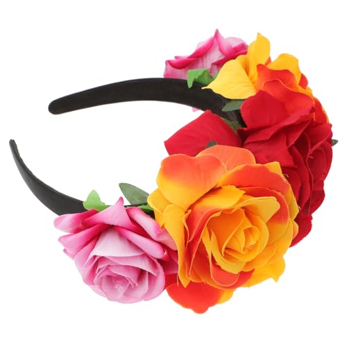 LOORGVEL Halloween Großes Blumenhaarband Damen Stirnband mit Großen Rosen in Blau Rot Gelb Auffälliger Haarschmuck für Halloween Cosplay Party und Festliche Anlässe LOORGVEL Halloween Großes Blumenhaarband Damen Stirnband mit Großen Rosen in Blau Rot Gelb Auffälliger Haarschmuck für Halloween Cosplay Party und Festliche Anlässe von LOORGVEL