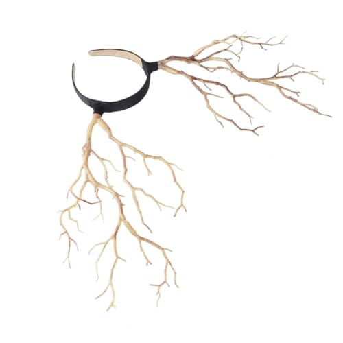 LOORGVEL Halloween Hexen Horn Kopfschmuck aus Langlebigem Material Leichtes Cosplay Haarschmuck Prop für Party Fotoshooting Auffälliges Branch Headdress Stirnband für Damen und Herren LOORGVEL Halloween Hexen Horn Kopfschmuck aus Langlebigem Material Leichtes Cosplay Haarschmuck Prop für Party Fotoshooting Auffälliges Branch Headdress Stirnband für Damen und Herren von LOORGVEL