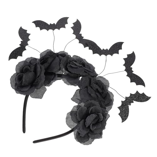 LOORGVEL Halloween Schwarzes Rosen Spinnen Haarreif Cosplay Haarschmuck Blumen Stirnband Komfortabel Leicht für Kostümparty und Performance LOORGVEL Halloween Schwarzes Rosen Spinnen Haarreif Cosplay Haarschmuck Blumen Stirnband Komfortabel Leicht für Kostümparty und Performance von LOORGVEL