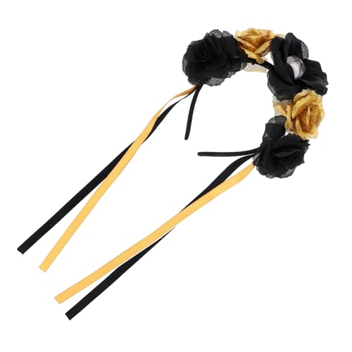 LOORGVEL Halloween Skull Haarreif mit Rosen Festival Cosplay Kopfschmuck für Damen Tag der Toten Kostüm Party Zubehör Langlebig und Komfortabel LOORGVEL Halloween Skull Haarreif mit Rosen Festival Cosplay Kopfschmuck für Damen Tag der Toten Kostüm Party Zubehör Langlebig und Komfortabel von LOORGVEL