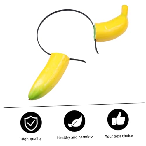 LOORGVEL Lustiges Bananen Haarband Leichtes Stirnband Für Erwachsene Party Kostüm Auffällige Kopfbedeckung Für Cosplay Und Performance Events von LOORGVEL