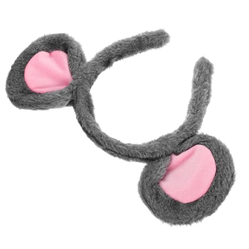 LOORGVEL Mäuseohren Haarreif Plüsch Tierkostüm Haarreifen für Damen Halloween Kopfband Komfortabel Leicht Tragbar Cosplay Accessoire Party Dekoration von LOORGVEL