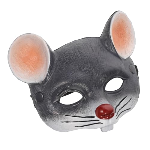 LOORGVEL Maus Maske Karneval Party Gesichtsmaske aus PU Schaum Leicht und Komfortabel für Erwachsene und Halloween Fasching Zubehör in Dunkelgrau LOORGVEL Maus Maske Karneval Party Gesichtsmaske aus PU Schaum Leicht und Komfortabel für Erwachsene und Halloween Fasching Zubehör in Dunkelgrau von LOORGVEL