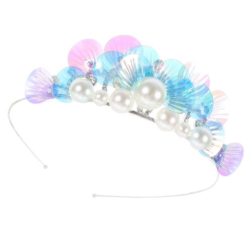 LOORGVEL Meerjungfrau Diadem Haarband mit Funkelnden Strasssteinen Robustes Haarreifen für Geburtstag Party und Cosplay Haarschmuck Accessoire für Mädchen von LOORGVEL