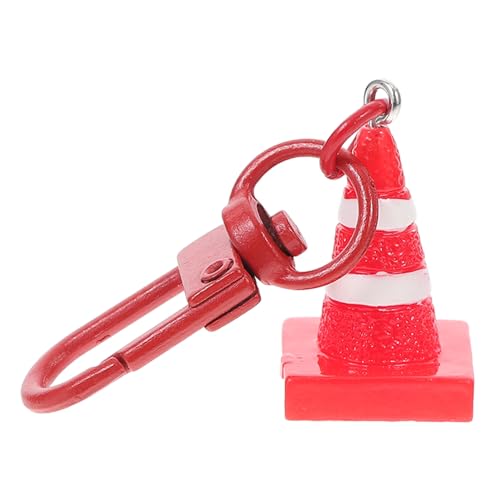 LOORGVEL Mini Verkehrskegel Schlüsselanhänger Resin Anhänger Rot Multifunktional Bag Charm für Bau party Outdoor Events Taschen Deko von LOORGVEL