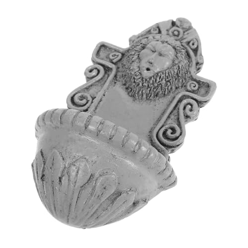 LOORGVEL Miniatur Löwenkopf Wanddeko Vintage Miniatur Pool Garten Accessoire Puppenhaus Zubehör für Kleine Räume Symbolisch für Stärke und Mut von LOORGVEL