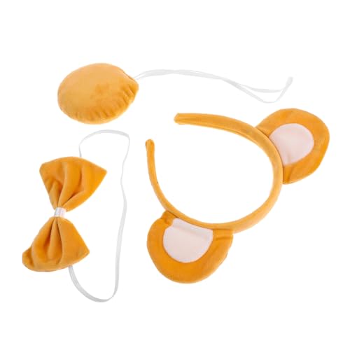 LOORGVEL Niedliches Bärenohren Haarband aus Weichem Plüsch Leichtes Wiederverwendbares Stirnband mit Schleife Komfortabel für Erwachsene und Kleinkinder für Kostüm Party und Make up von LOORGVEL