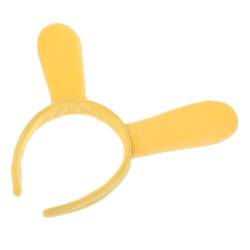 LOORGVEL Niedliches Gelbes Hasenohren Haarband Kostüm Accessoire für Party und Karneval Einfach zu Tragen Geeignet für Erwachsene für Halloween und Festlichkeiten von LOORGVEL