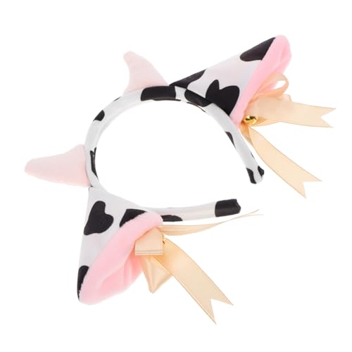 LOORGVEL Plüsch Kuh Stirnband mit Glocken Elastisch Verstellbares Haarreif Kostümzubehör für Erwachsene Weiches Tierkopfschmuck für Halloween Karneval Fotoshooting und Party LOORGVEL Plüsch Kuh Stirnband mit Glocken Elastisch Verstellbares Haarreif Kostümzubehör für Erwachsene Weiches Tierkopfschmuck für Halloween Karneval Fotoshooting und Party von LOORGVEL