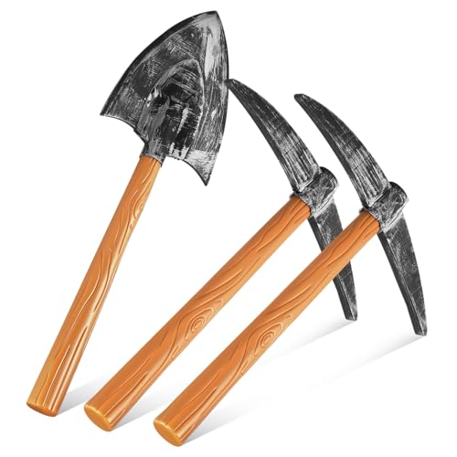 LOORGVEL Realistisches Spitzhacke und Schaufel aus Schaumstoff Zwergenkostüm Requisite für Halloween Karneval und Bühnenauftritte Langlebiges Kompaktes Cosplay Zubehör Vielseitig Einsetzbar von LOORGVEL