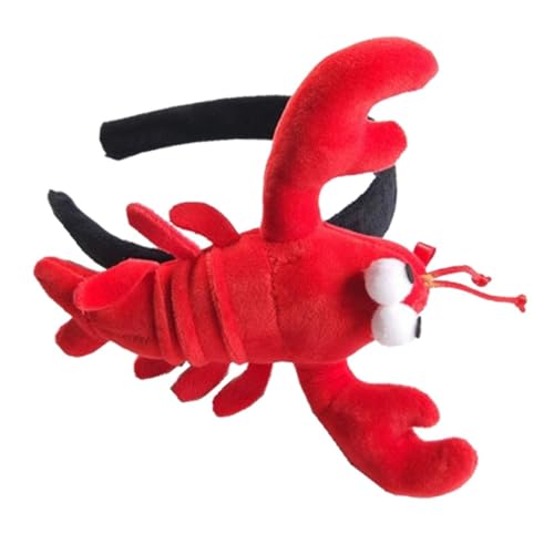LOORGVEL Rotes Lobster Haarband Damen Lustiges Modisches Haarreif für Halloween Mädchen Langlebiges Accessoire von LOORGVEL