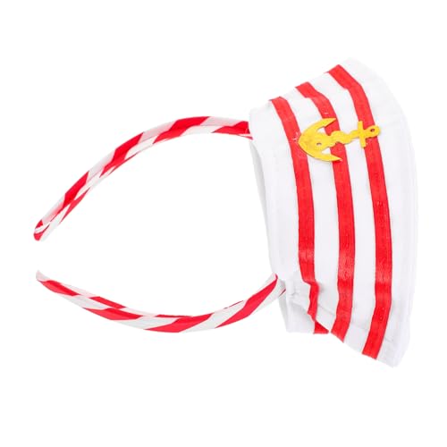 LOORGVEL Rotes Sailor Kostüm Haarreif Matrosenmütze Party accessoire für Karneval Halloween Fasching Cosplay LOORGVEL Rotes Sailor Kostüm Haarreif Matrosenmütze Party accessoire für Karneval Halloween Fasching Cosplay von LOORGVEL