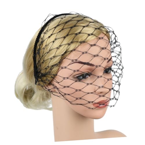 LOORGVEL Schwarzes Braut Haarband mit Gauze Schleier Rutschfestes Party Kopfschmuck Performance Accessoire für Hochzeit und Fotoshootings LOORGVEL Schwarzes Braut Haarband mit Gauze Schleier Rutschfestes Party Kopfschmuck Performance Accessoire für Hochzeit und Fotoshootings von LOORGVEL