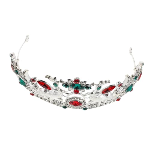 LOORGVEL Silberner Strass-haarreif mit Rentier Schneeflockenmotiv Festliche Braut-krone für Hochzeit Geburtstag Halloween und Weihnachtsfeier Stilvolles Leichtes Legierungs-accessoire von LOORGVEL