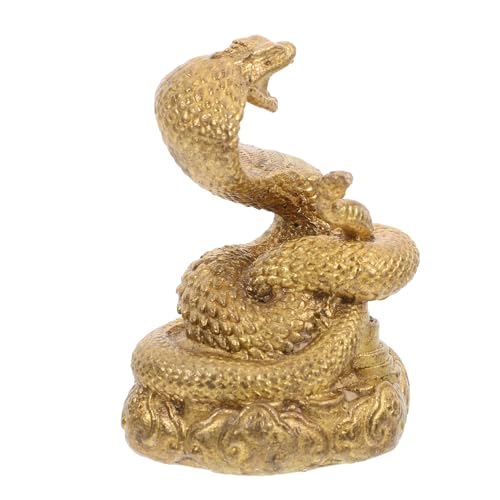 LOORGVEL Vintage Messing Schlangenfigur Miniatur Tischdekoration Detailreiche Schlange für Auto Büro Wohnzimmer Sammlerstück Retro Ornament von LOORGVEL