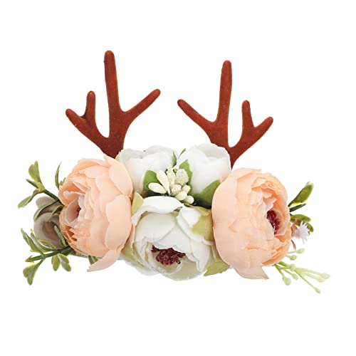 LOORGVEL Weihnachtliches Rentiergeweih Haarband mit Blumen Elastisches Haarreif für Mädchen Festlicher Haarschmuck für Weihnachtsfeiern Fotoshootings und Kostümspiele LOORGVEL Weihnachtliches Rentiergeweih Haarband mit Blumen Elastisches Haarreif für Mädchen Festlicher Haarschmuck für Weihnachtsfeiern Fotoshootings und Kostümspiele von LOORGVEL