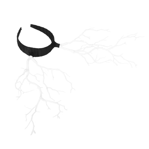 LOORGVEL Weißes Rentiergeweih Haarreif Damen Weihnachtskopfschmuck Cosplay Stirnband Waldstil Leichtes Flexibles Haarschmuck für Party Fotoshooting von LOORGVEL