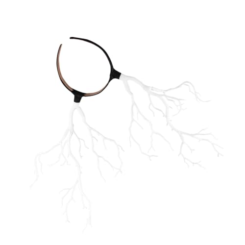 LOORGVEL Witch Horn Kopfschmuck Weiß Leichtes Party Haarreif Halloween Cosplay Damen Haarschmuck Extravaganter Zweig Stirnband LOORGVEL Witch Horn Kopfschmuck Weiß Leichtes Party Haarreif Halloween Cosplay Damen Haarschmuck Extravaganter Zweig Stirnband von LOORGVEL