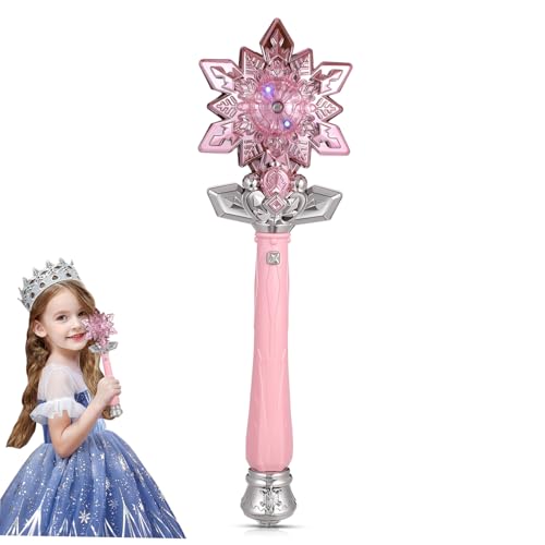 LOORGVEL Zauberstab sprühen Form klein aufleuchten Spielzeugstab aus Spielzeugstäbe für Schneeflockenstab für Schneeflocken- Prinzessin Zauberstab Plastik Rosa von LOORGVEL