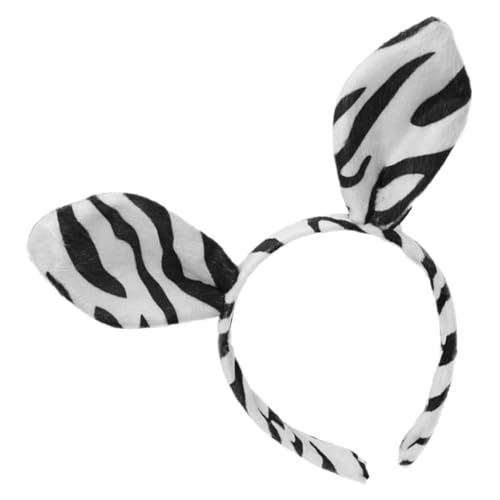 LOORGVEL Zebra Ohren Haarreif Tierisches Kostümzubehör für Halloween und Karneval Weicher und Bequemer Kopfschmuck für Damen für Cosplay und Party Events von LOORGVEL