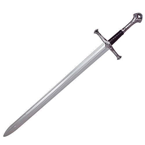LOOYAR Middle Ages Medieval PU Foam Two Handed Sword Toy Great Sword Weapon Toy for Knight Soldier Warrior Costume Battle Play Halloween Cosplay LARP Silver? LOOYAR Middle Ages Medieval PU Foam Two Handed Sword Toy Great Sword Weapon Toy for Knight Soldier Warrior Costume Battle Play Halloween Cosplay LARP Silver? von LOOYAR